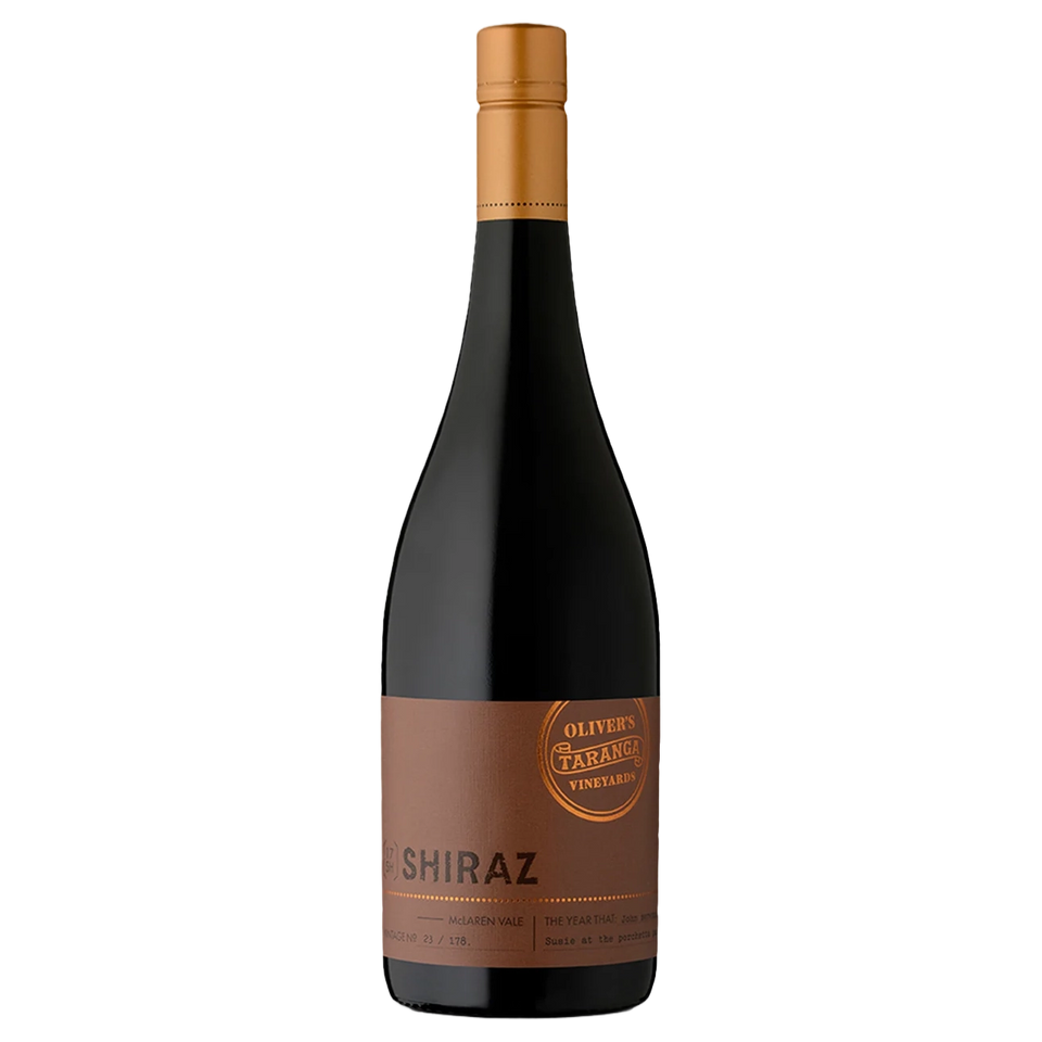 A bottle of Olivers Taranga Shiraz 2023 750ml Red Wine