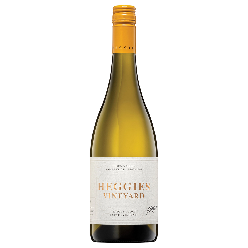 A bottle of Heggies Vineyard Reserve Chardonnay 2023 750ml White Wine