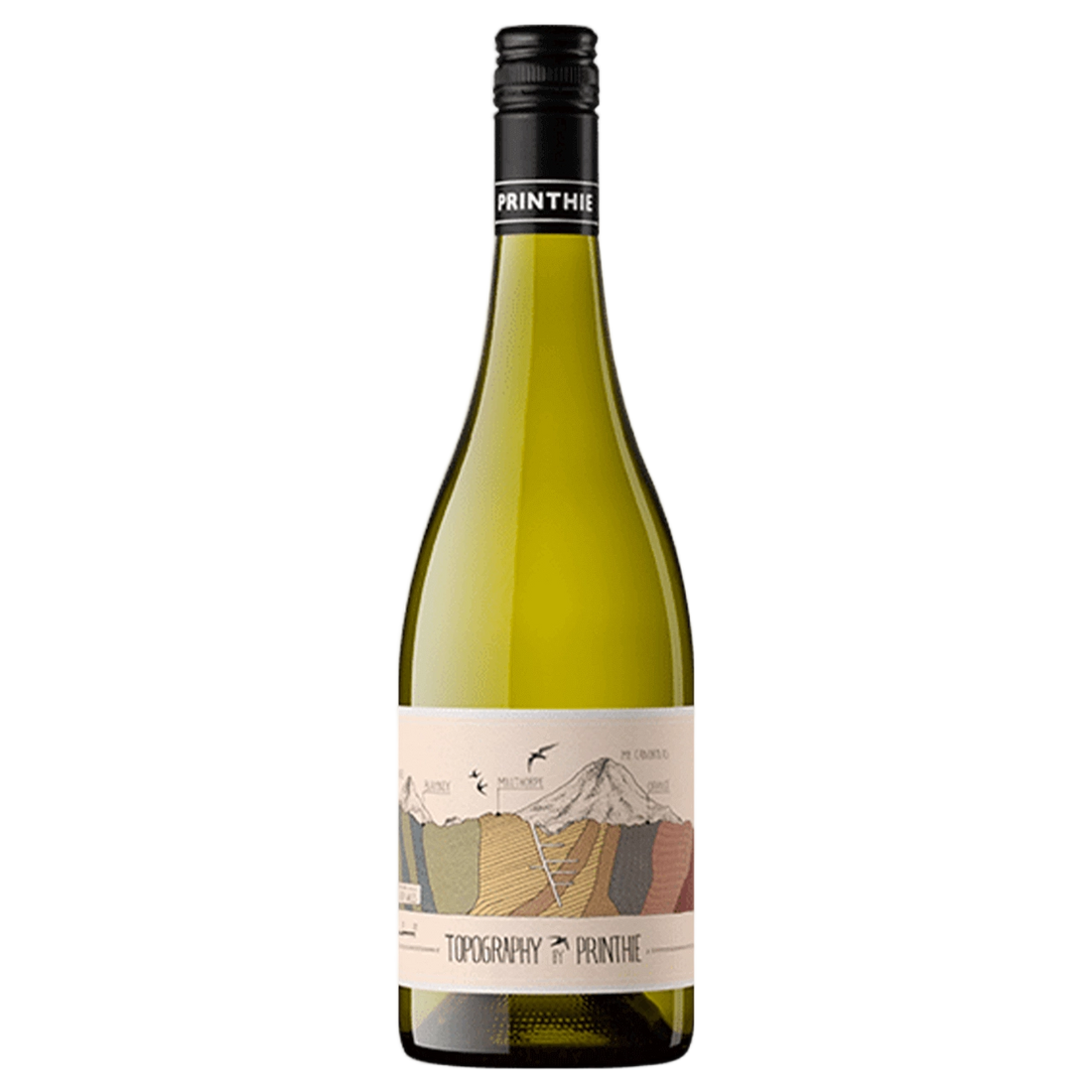 A bottle of Printhie Topography Pinot Gris 2025 750ml White Wine