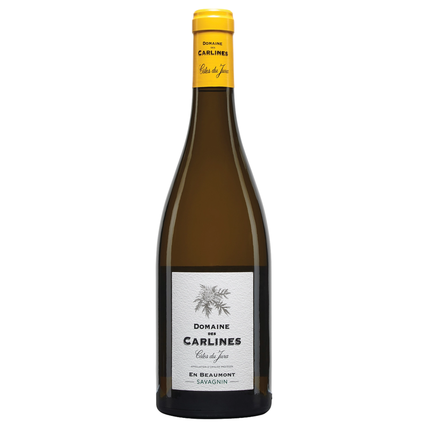 A bottle of Domaine des Carlines En Beaumont Savagnin 2023 750ml White Wine