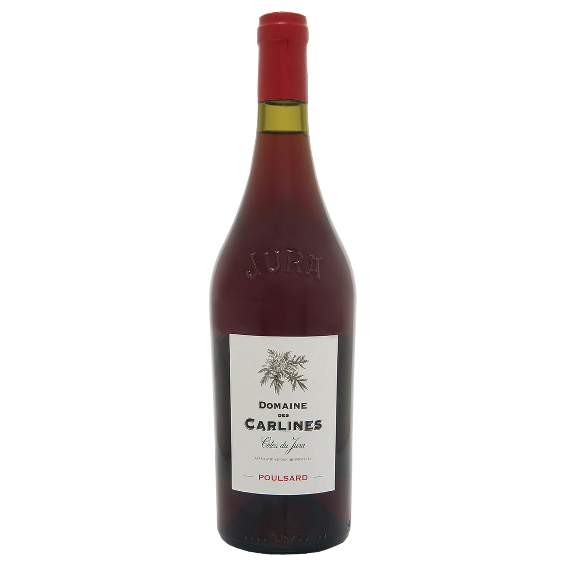 A bottle of Domaine des Carlines Poulsard Côtes du Jura 2024 750ml Red Wine