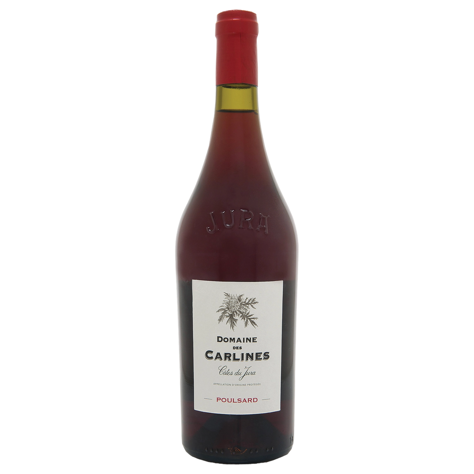 A bottle of Domaine des Carlines Poulsard Côtes du Jura 2024 750ml Red Wine