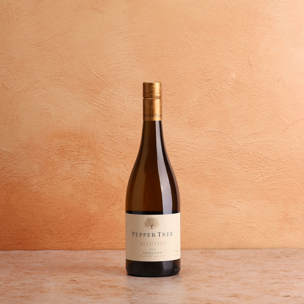 A bottle of Pepper Tree Museum Alluvius Semillon 2012 750ml White Wine