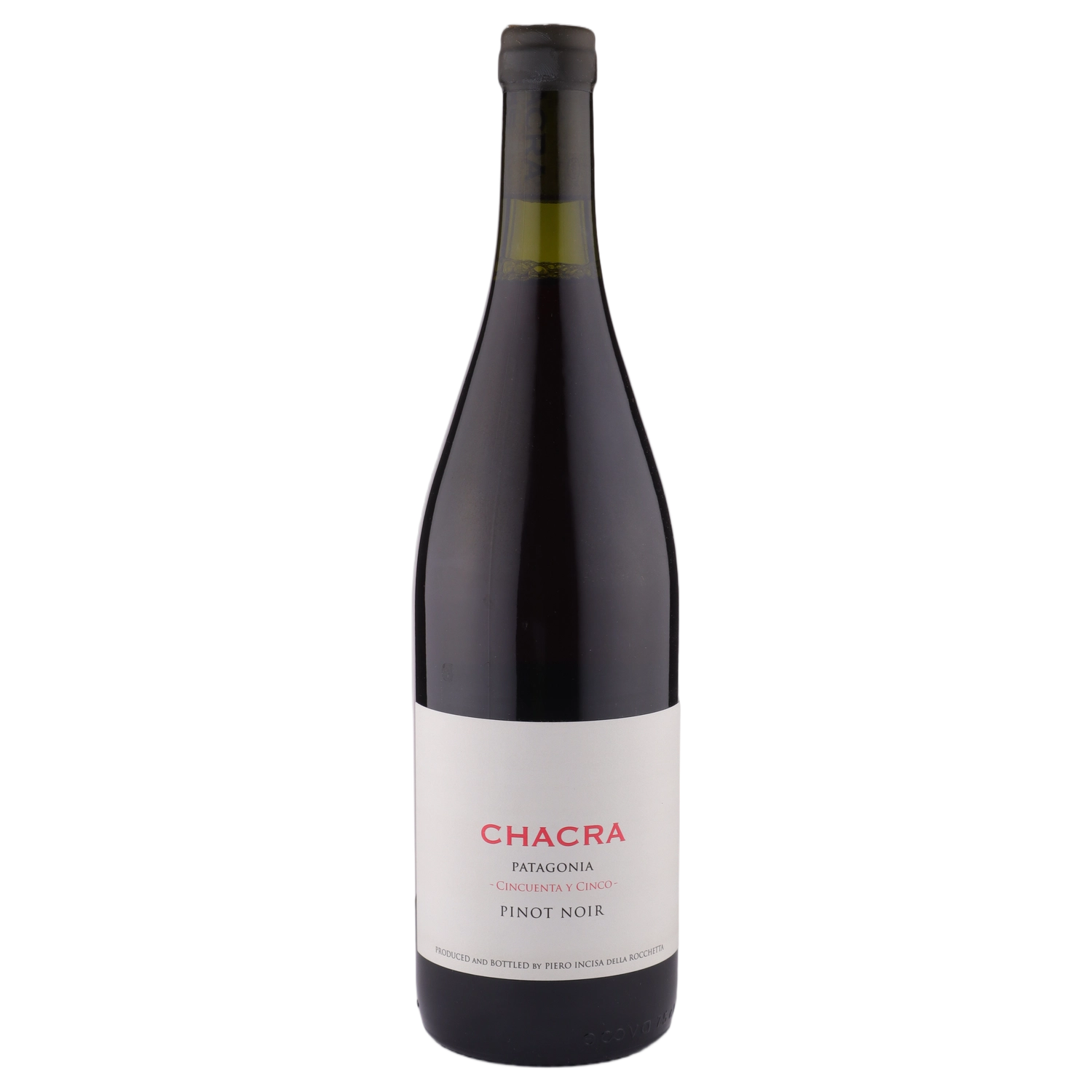 A bottle of Chacra Cincuenta Y Cinco Pinot Noir 2025 750ml Red Wine