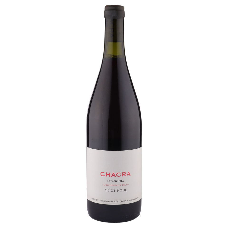 A bottle of Chacra Cincuenta Y Cinco Pinot Noir 2025 750ml Red Wine