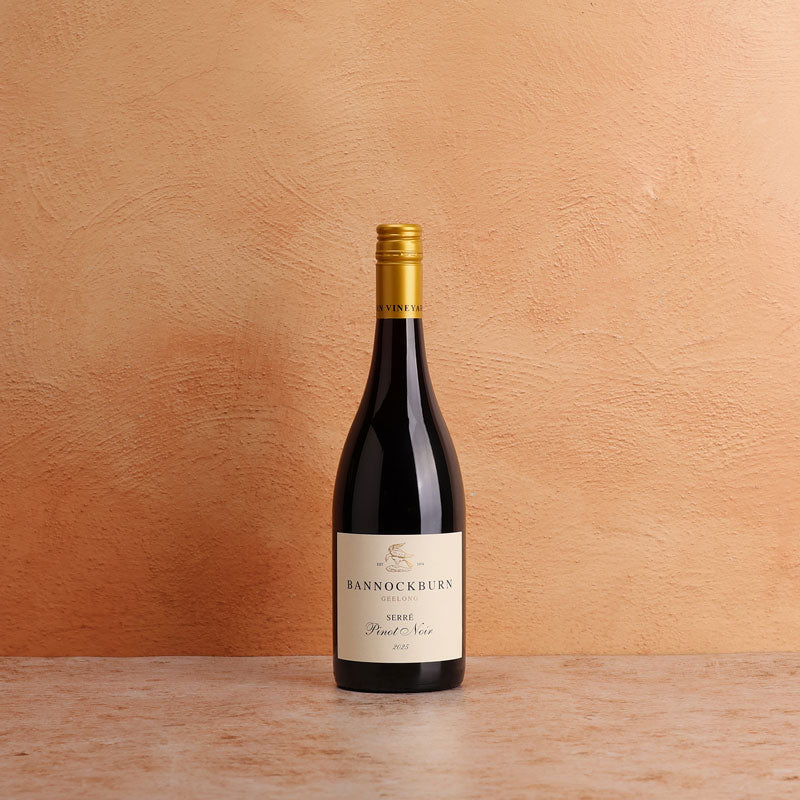 A bottle of Bannockburn Serre Pinot Noir 2025 750ml Red Wine