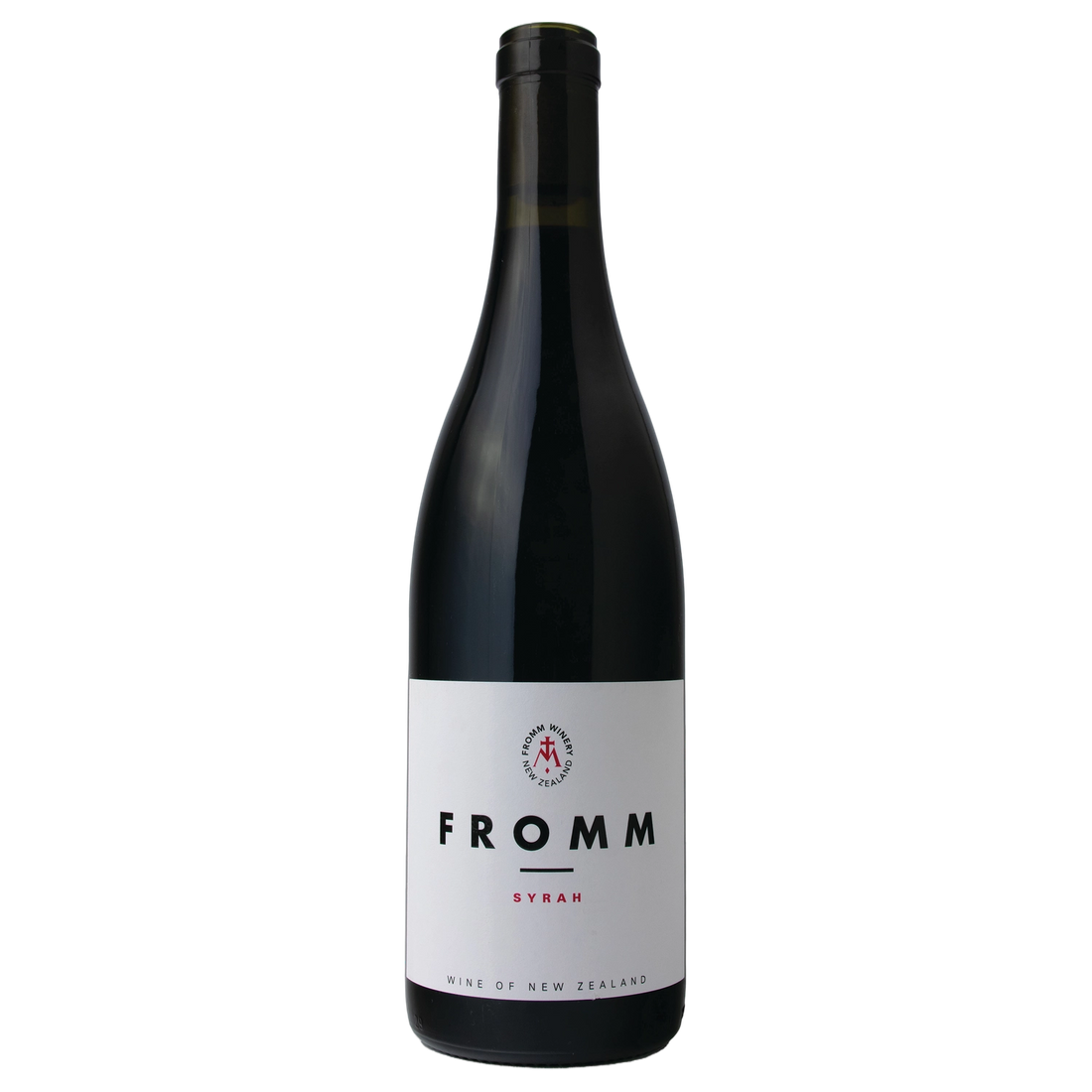 A bottle of FROMM Syrah Australia 2021 750ml Red Wine
