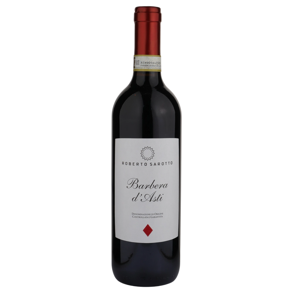 A bottle of Robert Sarotto Barbera D'Asti 2024 750ml Red Wine