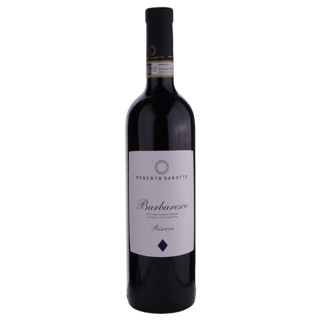 A bottle of Robert Sarotto Barbaresco Riserva DOCG 2020 750ml Red Wine
