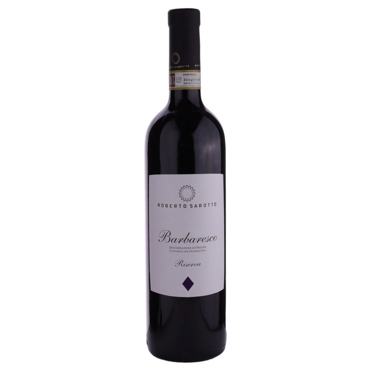A bottle of Robert Sarotto Barbaresco Riserva DOCG 2020 750ml Red Wine