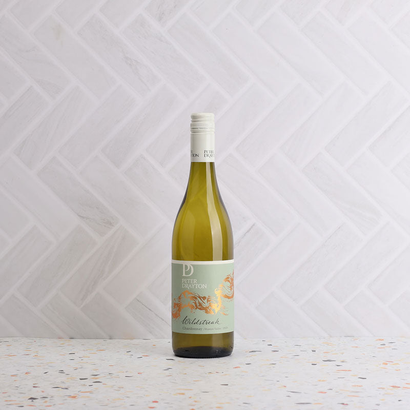 A bottle of Peter Drayton Wildstreak Chardonnay 2025 750ml White Wine