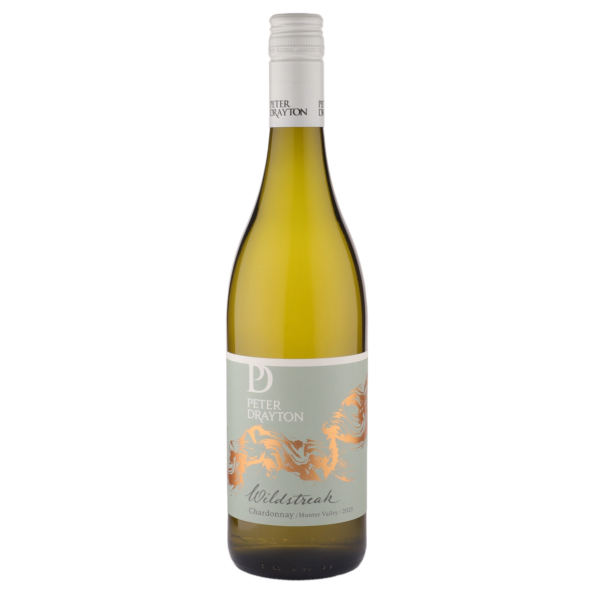 A bottle of Peter Drayton Wildstreak Chardonnay 2025 750ml White Wine