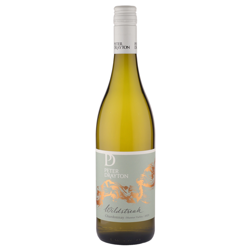 A bottle of Peter Drayton Wildstreak Chardonnay 2025 750ml White Wine