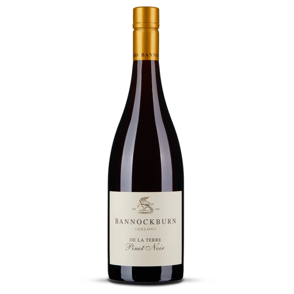 A bottle of Bannockburn De La Terre Pinot Noir 2025 750ml Red Wine