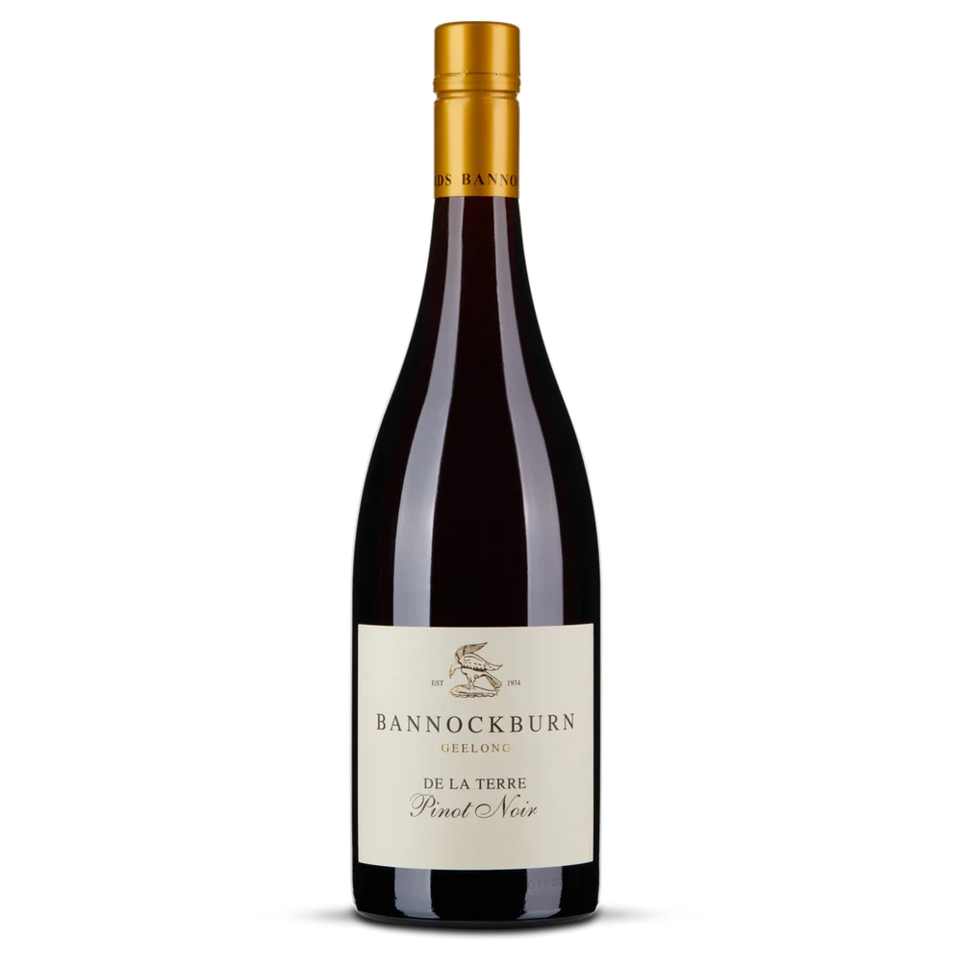 A bottle of Bannockburn De La Terre Pinot Noir 2025 750ml Red Wine