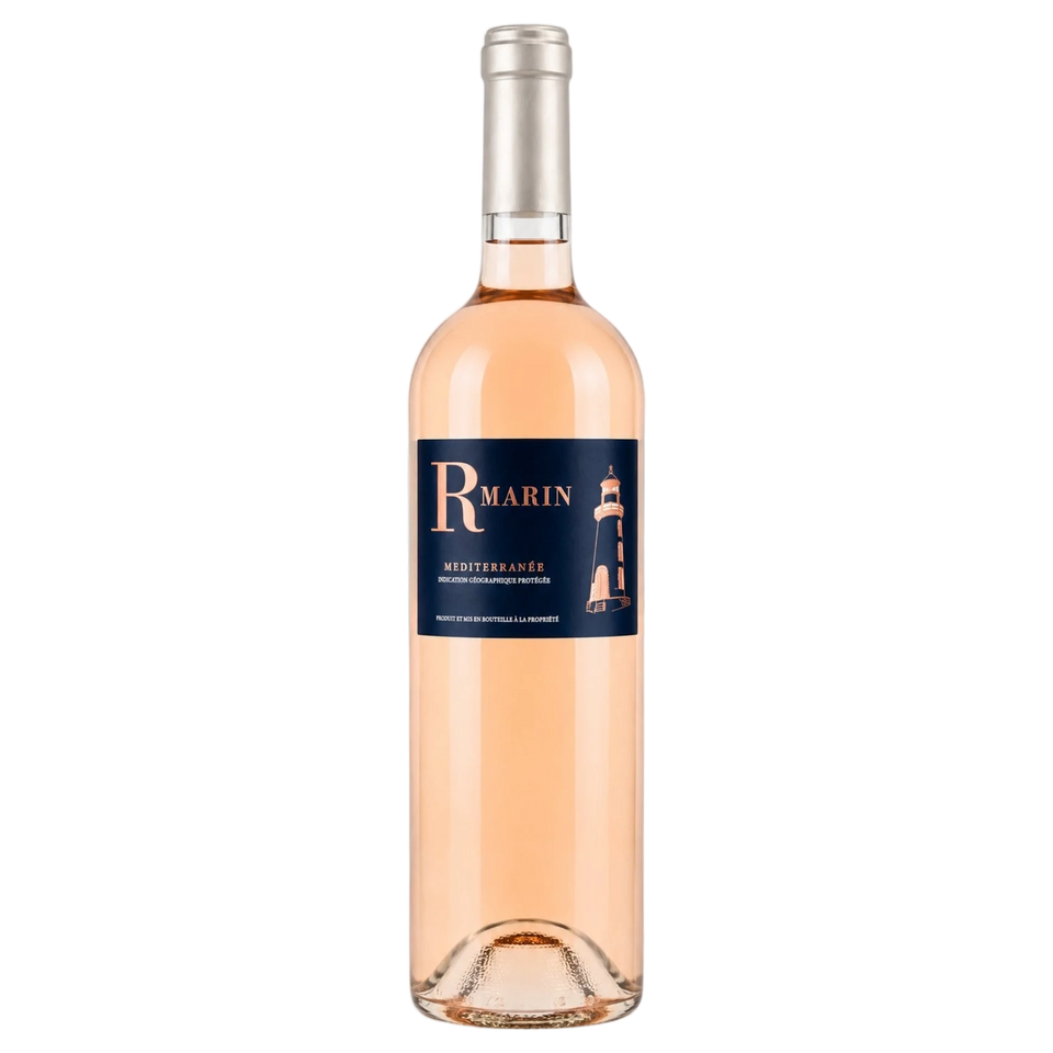 A bottle of R MARIN Rose IGP Mediterranee 2023 750ml Red Wine