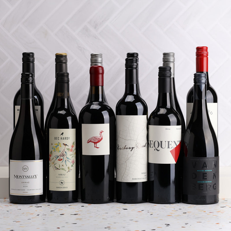 A collection of The Ultimate Shiraz Savers Dozen from The Wine Collective