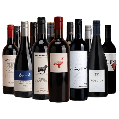 A collection of The Ultimate Shiraz Savers Dozen from The Wine Collective