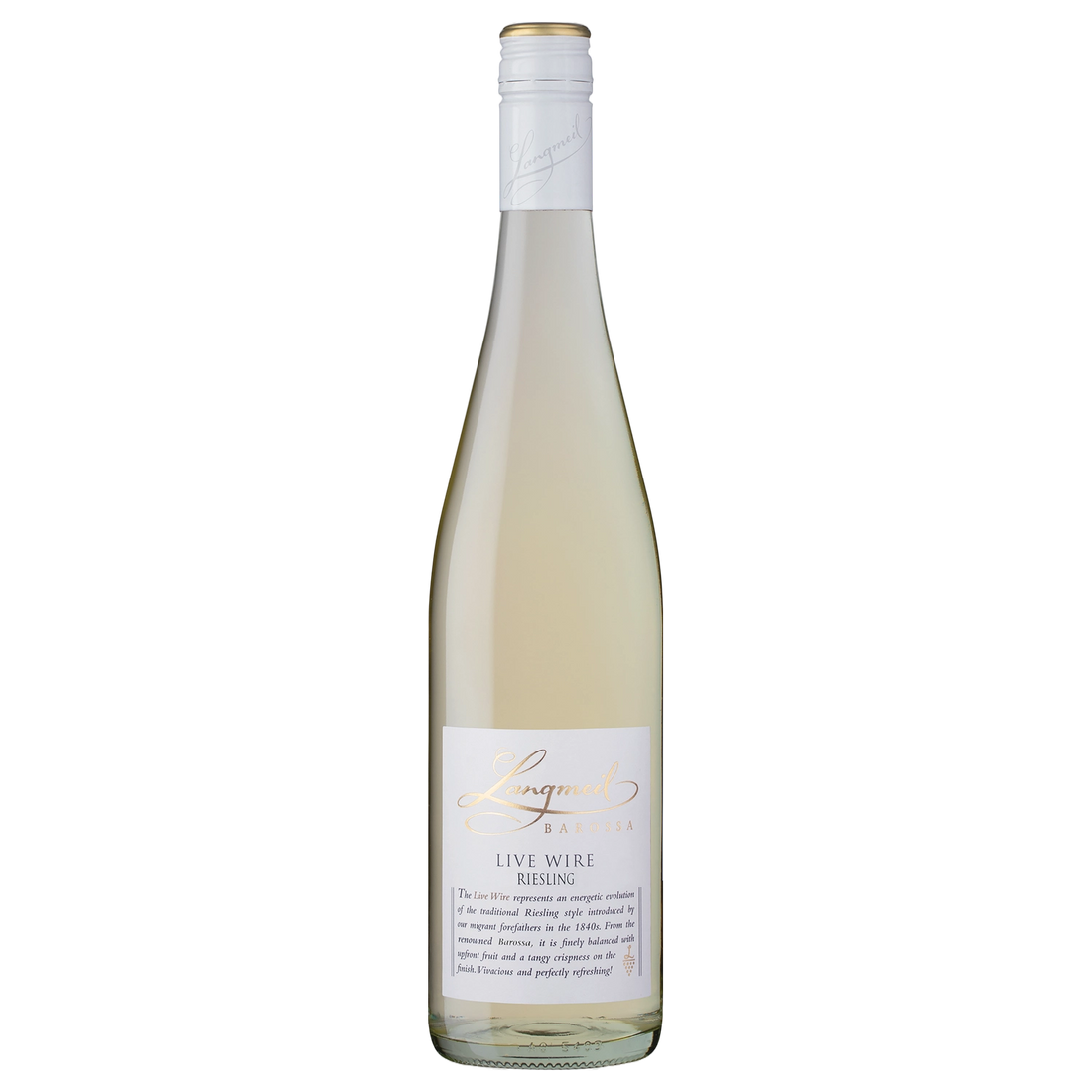 A bottle of Langmeil Live Wire Barossa Valley Riesling 2026 750ml White Wine