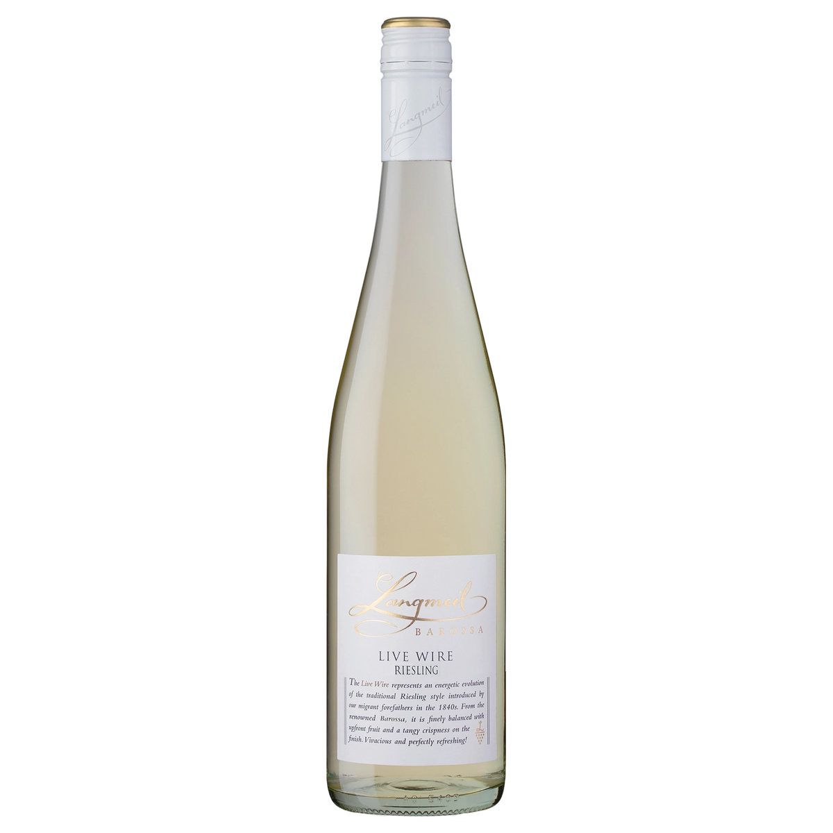 A bottle of Langmeil Live Wire Barossa Valley Riesling 2026 750ml White Wine