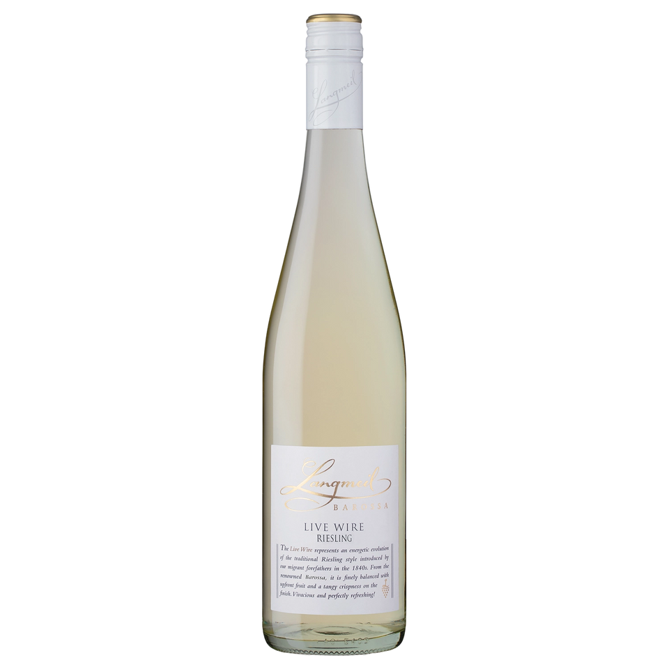 A bottle of Langmeil Live Wire Barossa Valley Riesling 2026 750ml White Wine