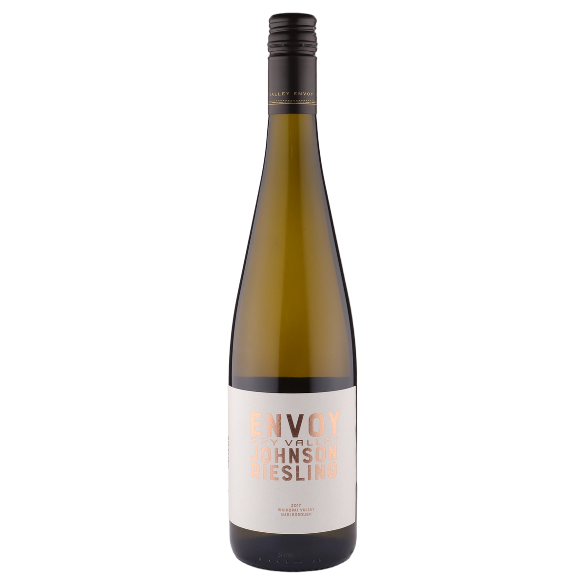 A bottle of Spy Valley Envoy Riesling 2017 750ml White Wine