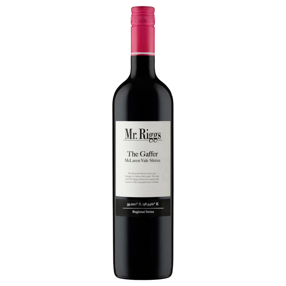 A bottle of Mr. Riggs The Gaffer Shiraz 2024 750ml Red Wine