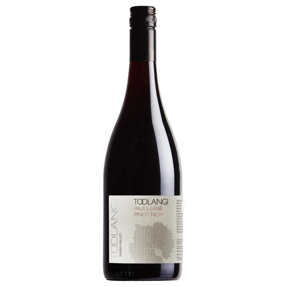 A bottle of Toolangi Vineyard Pauls Lane Pinot Noir 2025 750ml Red Wine