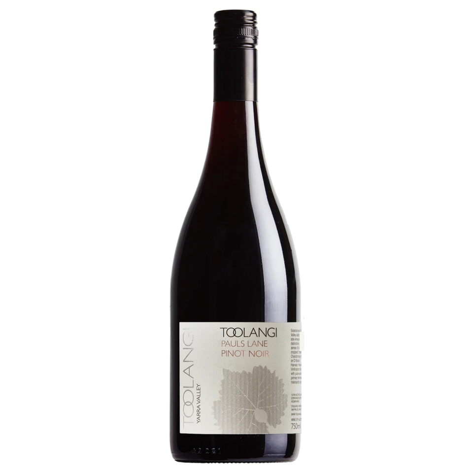 A bottle of Toolangi Vineyard Pauls Lane Pinot Noir 2025 750ml Red Wine