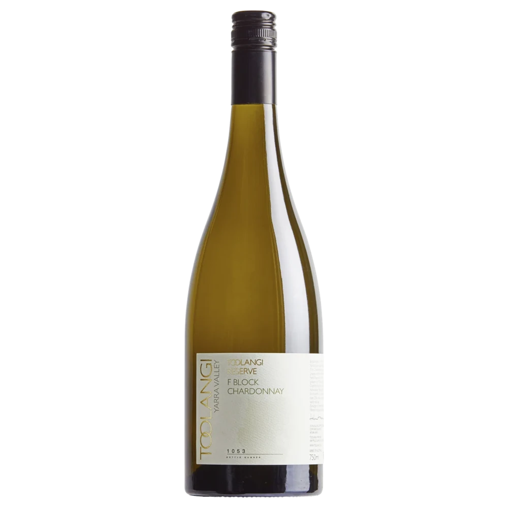 A bottle of Toolangi Vineyard F Block Chardonnay 2025 750ml White Wine