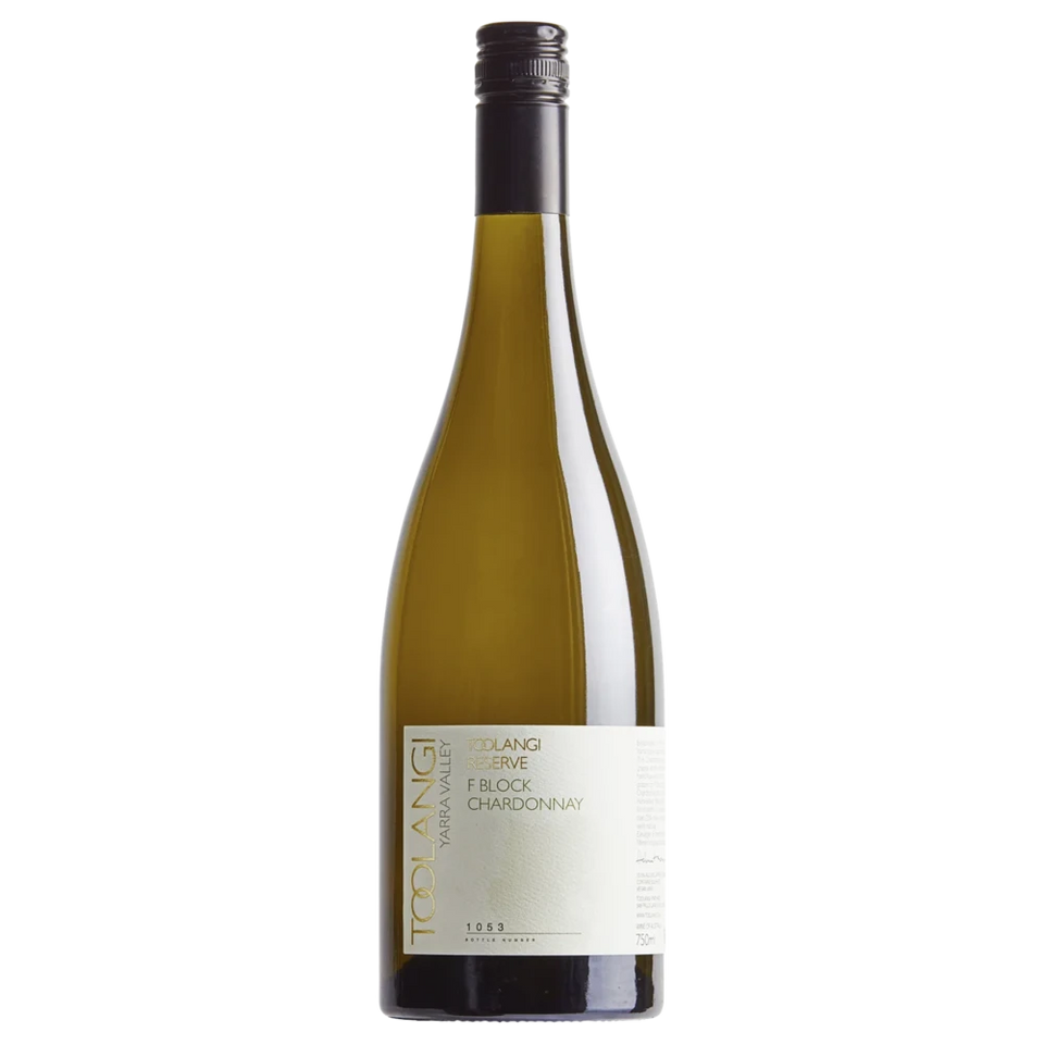 A bottle of Toolangi Vineyard F Block Chardonnay 2025 750ml White Wine