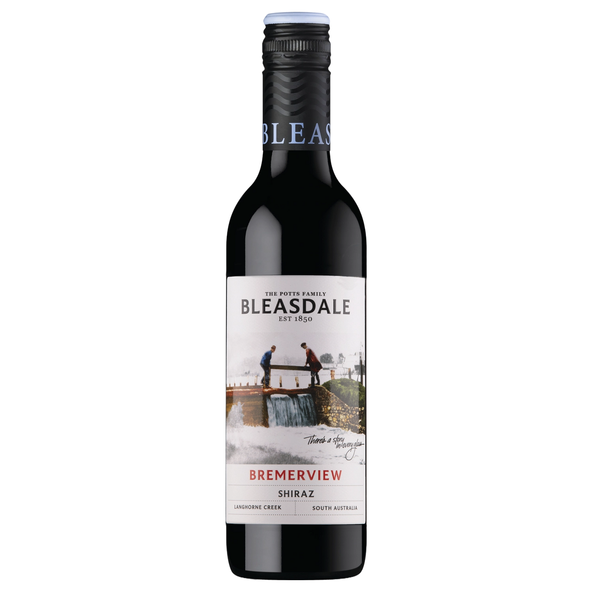 A bottle of Bleasdale Vineyards Bremerview Shiraz 2024 375ml Red Wine