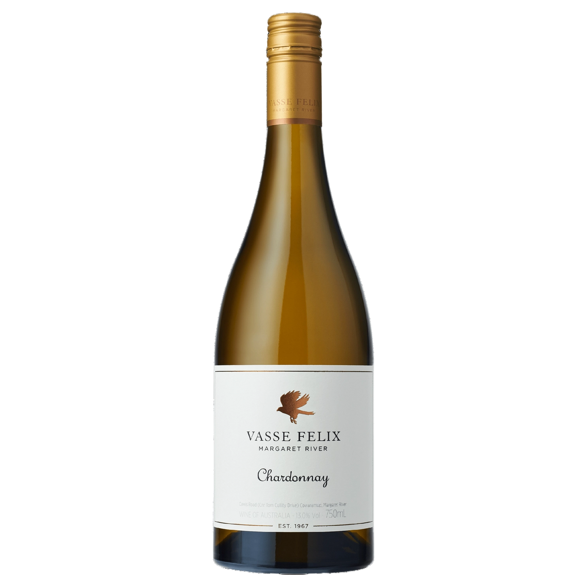 A bottle of Vasse Felix Chardonnay 2025 750ml White Wine