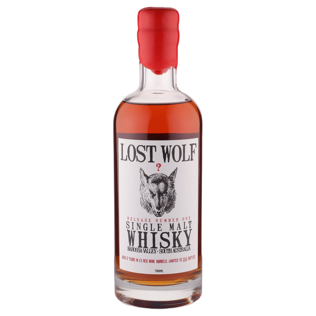 A bottle of Lost Wolf ‘’OWN” Red Wine Barrel No 1 Release (2018 LW Shiraz) Whisky 750ml