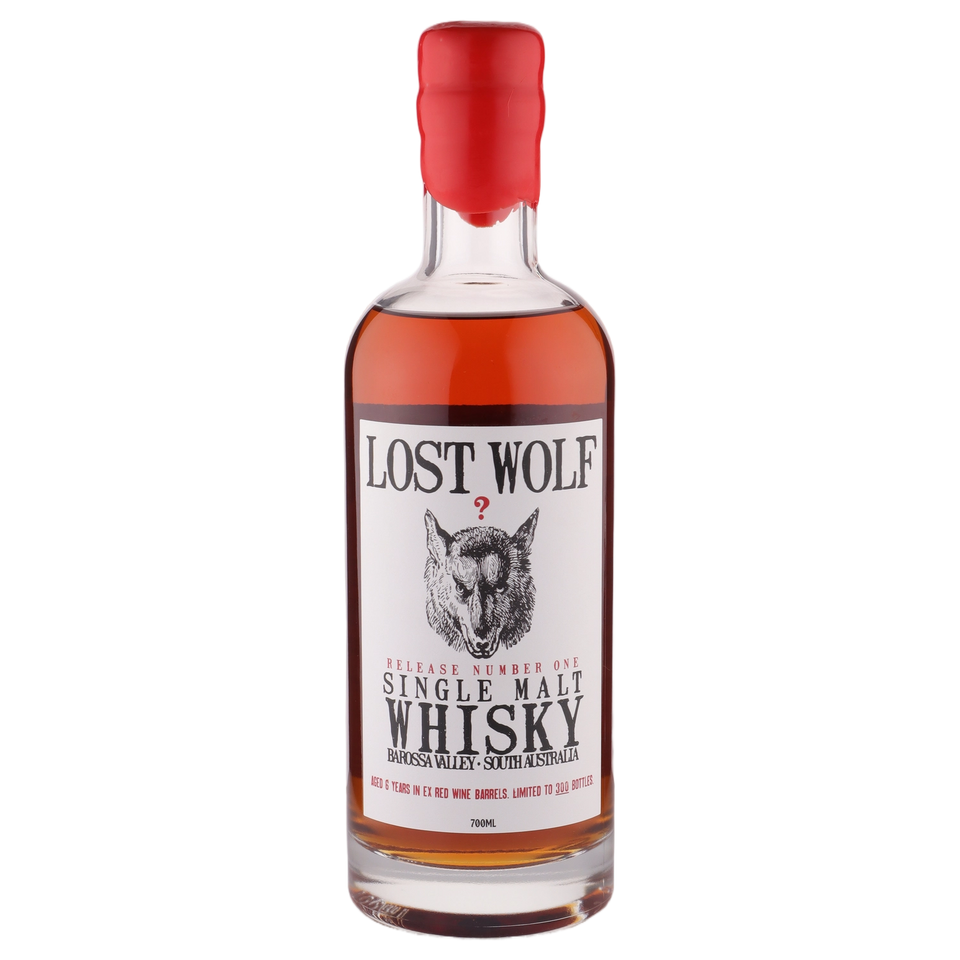 A bottle of Lost Wolf ‘’OWN” Red Wine Barrel No 1 Release (2018 LW Shiraz) Whisky 750ml