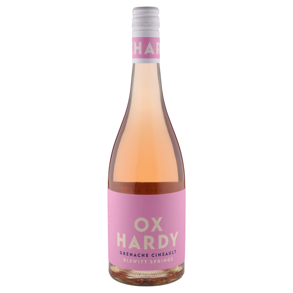 A bottle of Ox Hardy Blewitt Springs Grenache Cinsault Rose 2025 750ml Red Wine