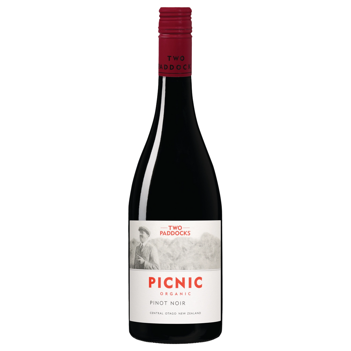 A bottle of Two Paddocks Picnic Pinot Noir Australia 2025 750ml Red Wine