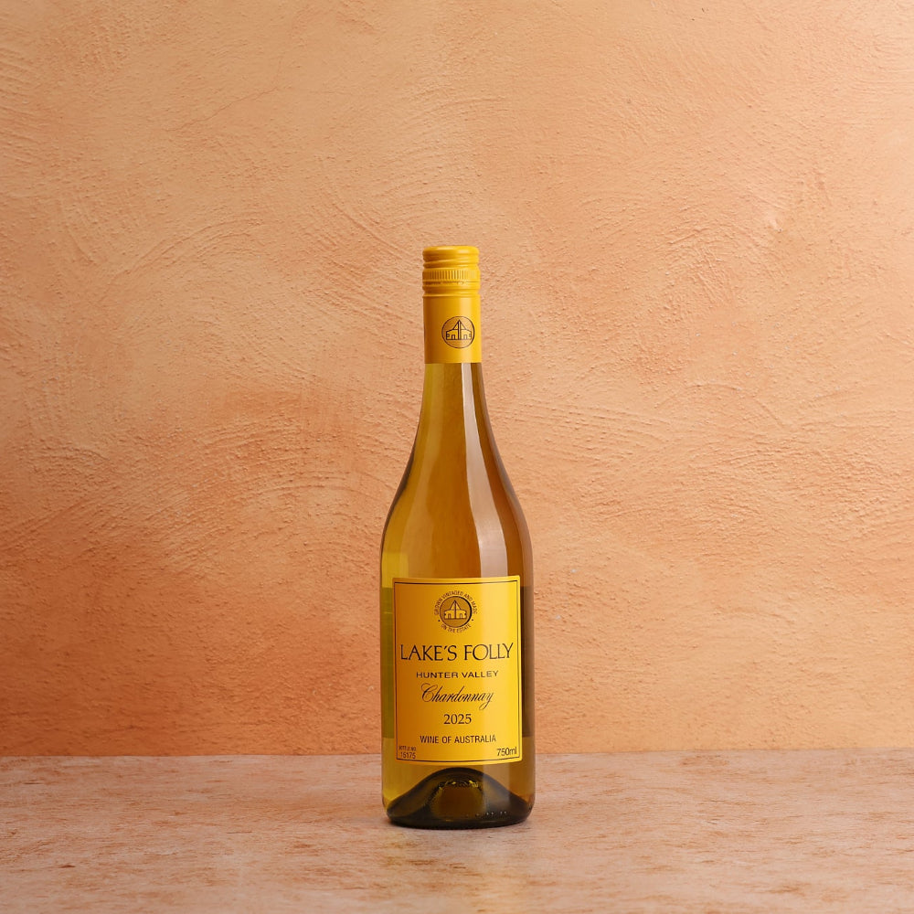A bottle of Lakes Folly Chardonnay 2025 750ml White Wine