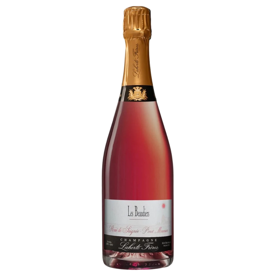 A bottle of Champagne Laherte Frères Les Beaudiers Rosé de Saignée (Disg. Dec 25) 2022 750ml Sparkling Wine