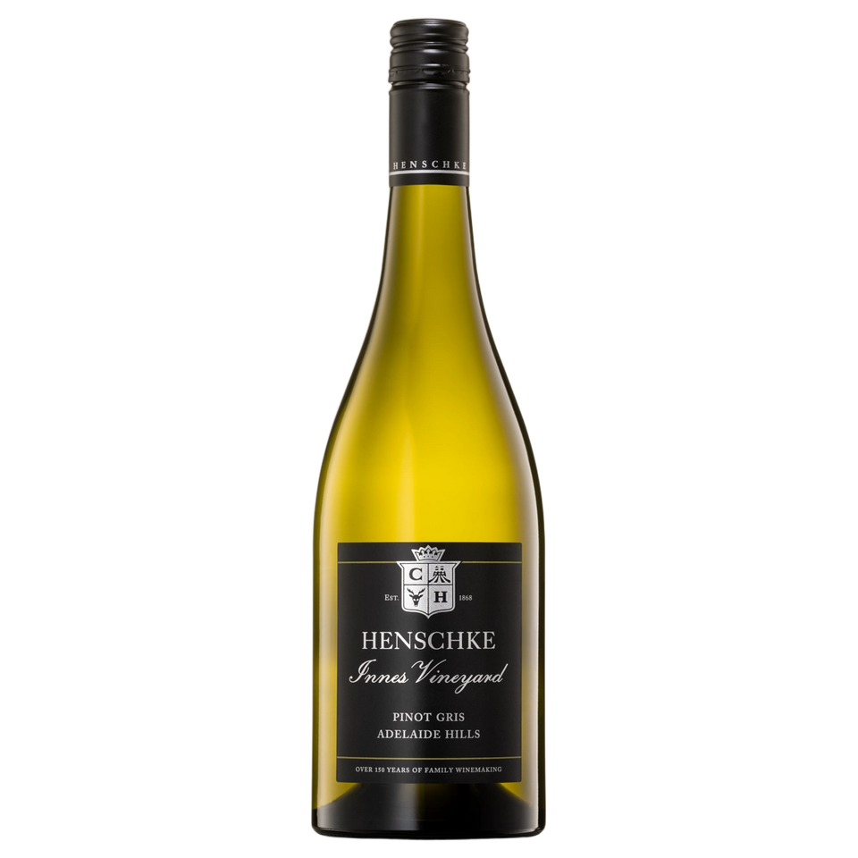 A bottle of Henschke Innes Vineyard Pinot Gris 2026 750ml White Wine