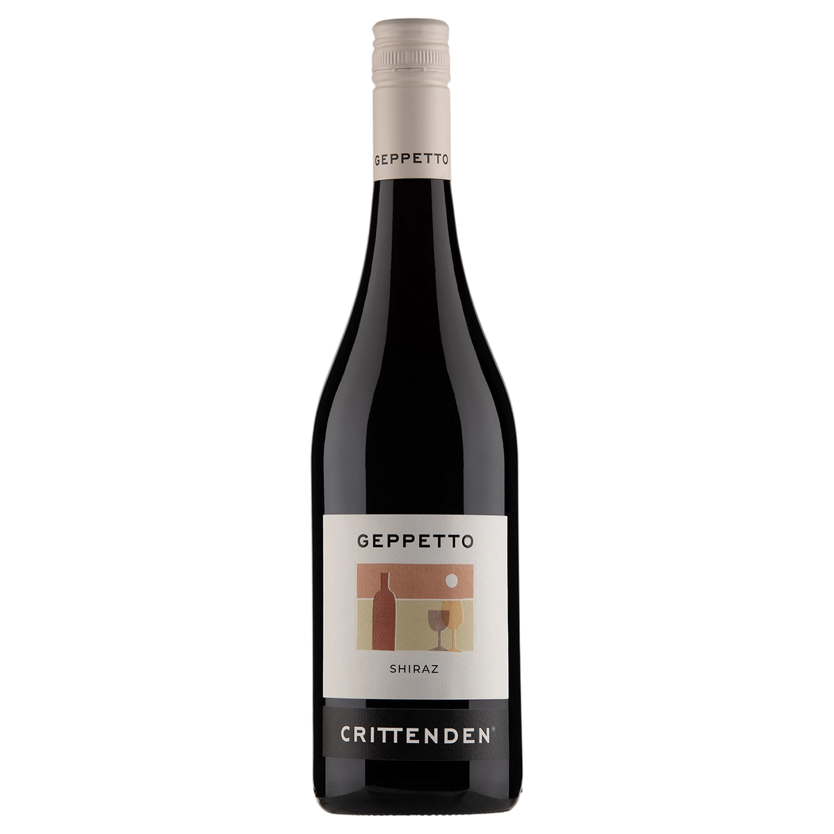 A bottle of Crittenden Geppetto Shiraz 2025 750ml Red Wine