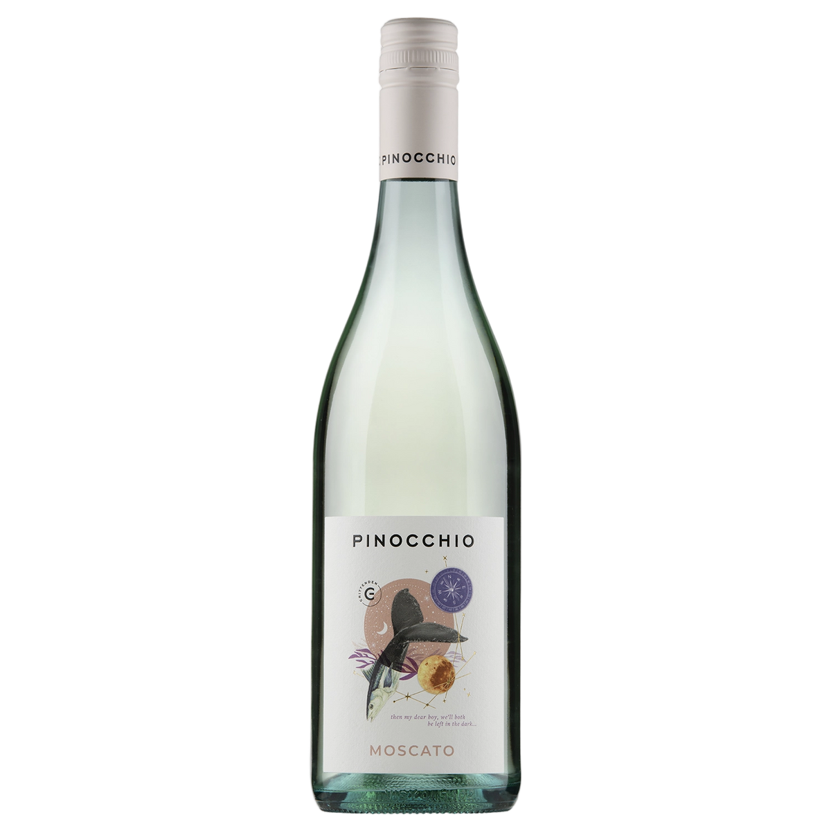 A bottle of Crittenden Pinocchio Moscato NV 750ml White Wine
