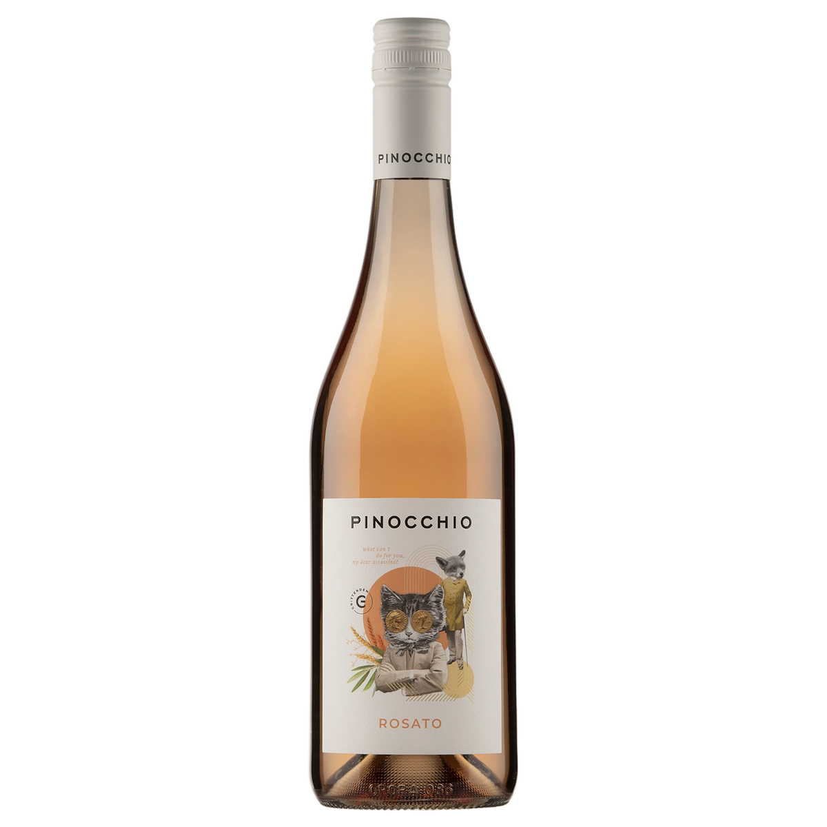 A bottle of Crittenden Pinocchio Rosato 2023 750ml Rose Wine
