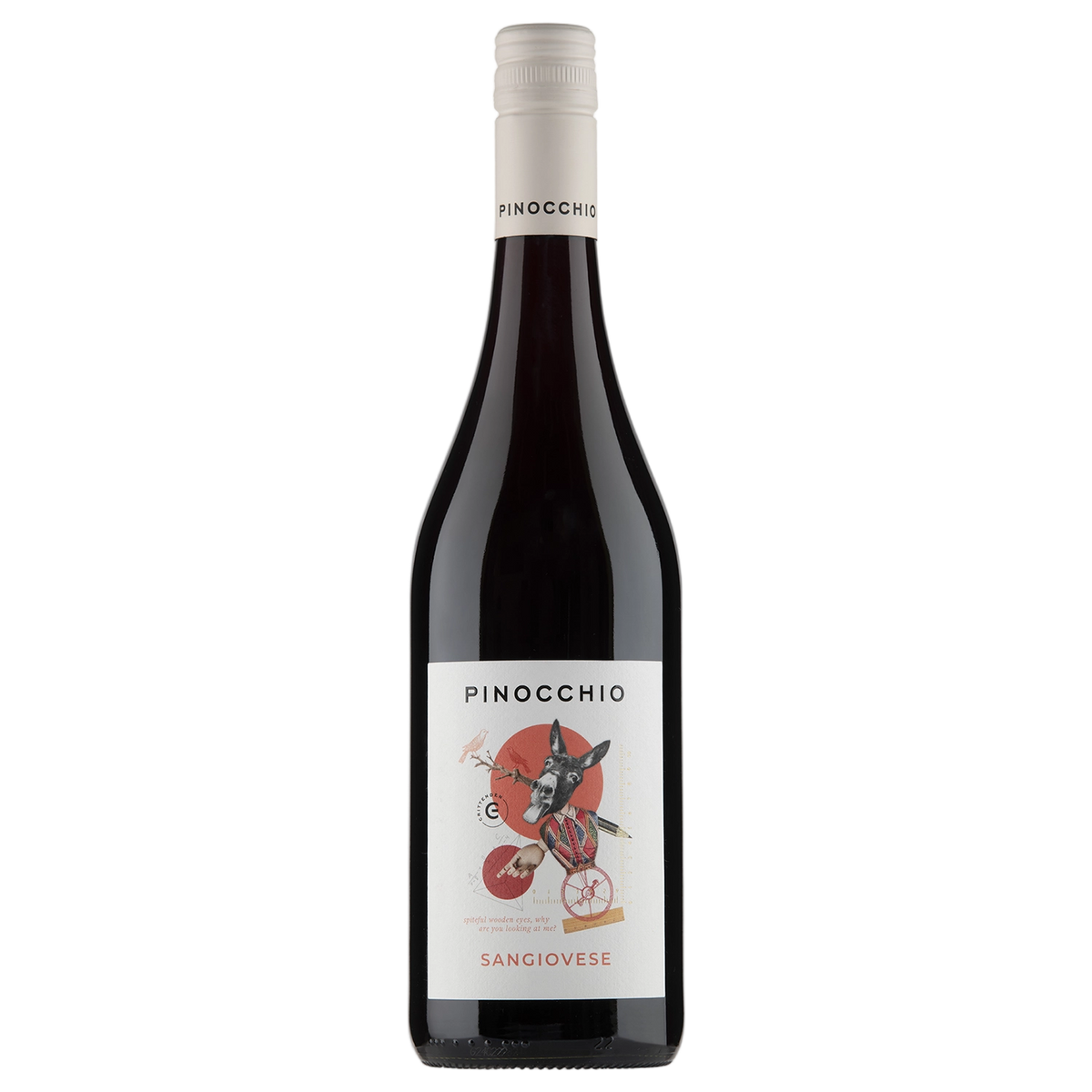 A bottle of Crittenden Pinocchio Sangiovese 2024 750ml Red Wine