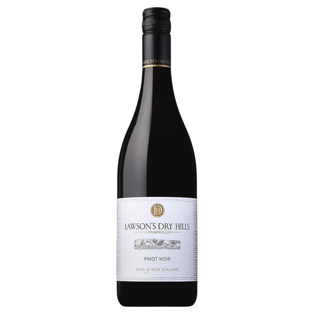 A bottle of Lawson's Dry Hills Estate Pinot Noir 2021 750ml Red Wine