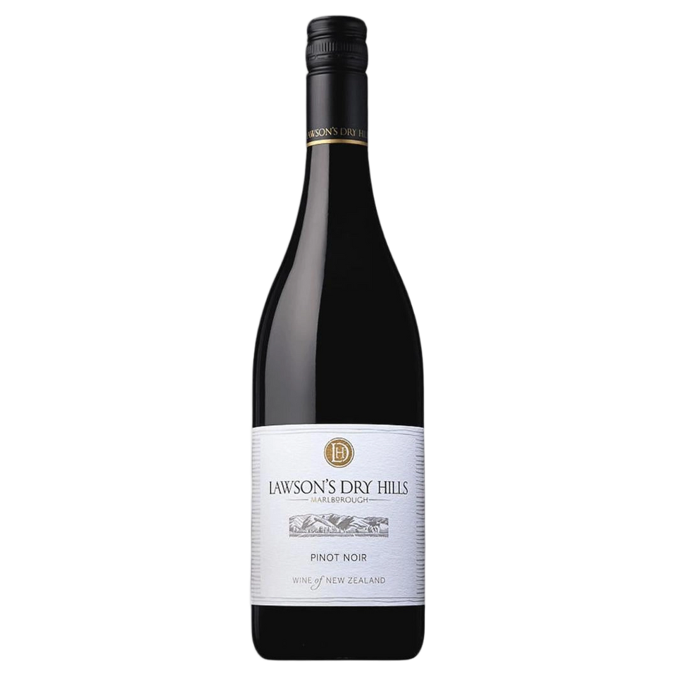 A bottle of Lawson's Dry Hills Estate Pinot Noir 2021 750ml Red Wine