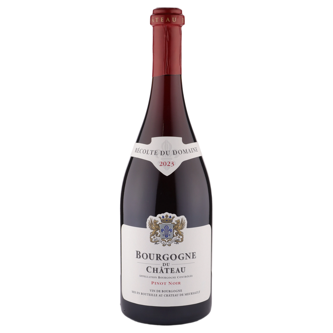 A bottle of Chateau de Meursault Bourgogne Rouge 2023 750ml Red Wine