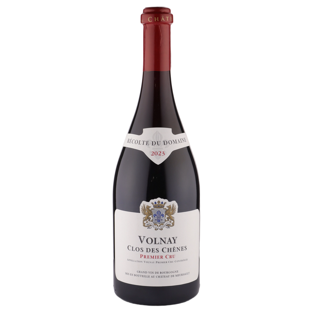 A bottle of Chateau de Meursault Volnay Clos de Chenes 1er Cru 2023 750ml Red Wine
