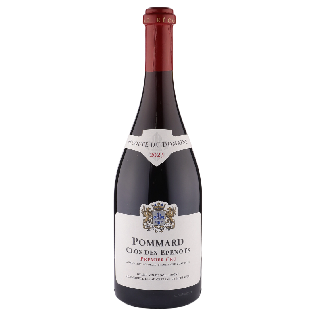 A bottle of Chateau de Meursault Pommard Clos des Epenots 1er Cru 2023 750ml Red Wine
