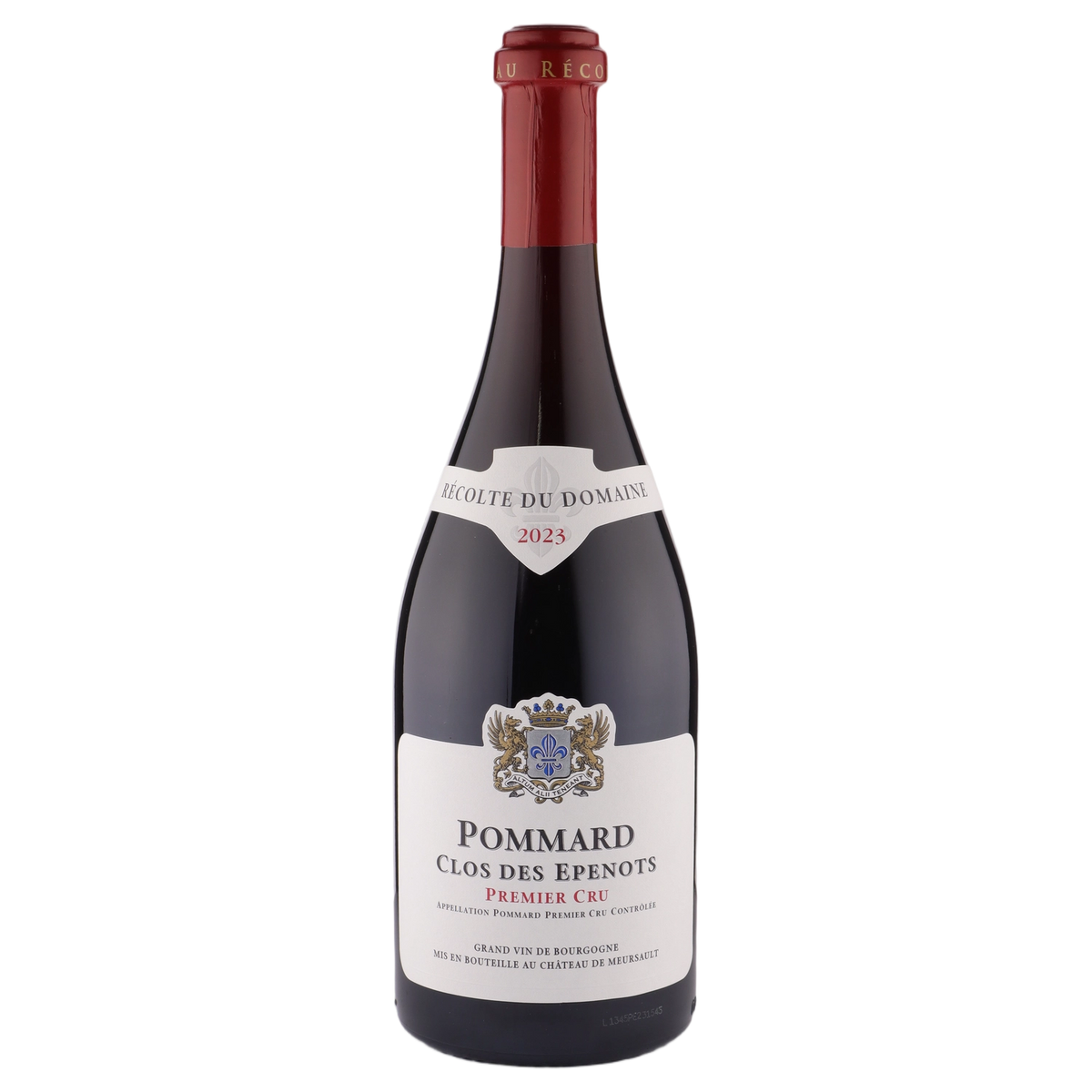 A bottle of Chateau de Meursault Pommard Clos des Epenots 1er Cru 2023 750ml Red Wine